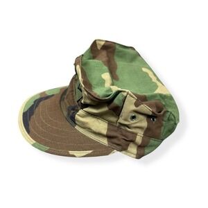Woodland Military Cap Size Small‎ Utility Camo Pattern Type II Cotton Nylon